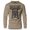 Khaki, variant on GYMISH Strength Earned Lightweight Long Sleeve Hooded T-Shirt for Men – Motivational Gym Hoodie, Sport Grey, Small