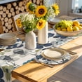 thumbnail image 4 of Navy Blue Green Floral Round 13 Inch Placemats Set of 6, Vintage Botanical Leaves HeatResistant Non Slip Place Mats for Dining Table, Wipeable Braided Kitchen Table Mats for Housewarming, 4 of 9