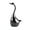 Black Ceramic, variant on ABCISI Swan Toilet Brush and Holder Set, Cute Bathroom Decor, Non-Scratch Bristles, Space-Saving Black Household Cleaning Tool for Bathtub with Ceramic Base