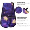 thumbnail image 2 of Yayeee Double Oven Mitt Kitchen Heat Resistant Baking 35" x7" Quilted Glove, Blue Road, 2 of 6