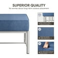 thumbnail image 6 of Opohoro Outdoor Patio Ottomans Set of 2, with 5" Thick Cushions, Blue, 6 of 7
