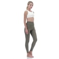 thumbnail image 2 of Allsense Women's High-Waited Leggings - Tummy Control with Zipper Pocket, Olive Green, Small, 2 of 6