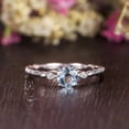 thumbnail image 5 of Ratan Gems Round Blue Aquamarine Engagement Ring, 2.9 ct Sterling Silver, 5 of 6