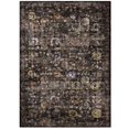 thumbnail image 3 of Modway Minu Distressed Floral Lattice 5x8 Area Rug in Black, Yellow and Orange, 3 of 8