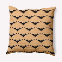 Simply Daisy 20" x 20" Bat Colony Indoor/Outdoor Polyester Throw Pillow, Pale Gold