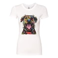 thumbnail image 3 of My Favorite Breed is The One In Need | Colorful Labrador Dog | Dean Russo Art Animal Lover Womens Slim Fit Junior Tee, White, 2XL, 3 of 5