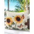 thumbnail image 6 of Outdoor Pillows Waterproof, Yellow Sunflowers Bedding Throw Pillows with Insert for Couch Sofa Bed, Floral in Blooms Pastoral Plants 16x16 Inch Pillowcases Decorative Camping Patio Pillow Set of 1, 6 of 8