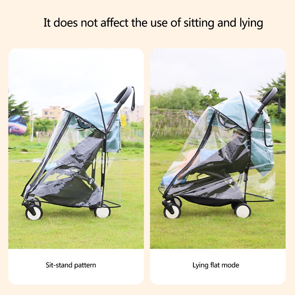 Baby Strollers Weather Proof Cover Windproof Clear EVA Rain Protector
