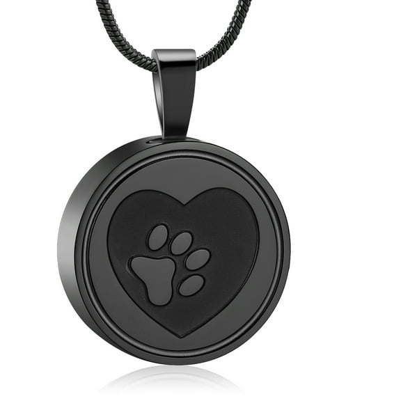 Cremation Jewelry for Ashes for Pet Keepsake Urn Necklaces with Cat Dog Paw Print Holder Pet's Ashes Pendant Memorial Gifts for Friend