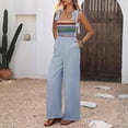 thumbnail image 2 of Sentmoon Combinaison-Short Grande Taille Sans Manches Combinaisons pour Femmes Décontractées Chic Patchwork Coupe Régulière Bretelles Spaghetti Tenues pour Femmes aux Formes Été pour Voyage et Vacances S-TG, 2 of 9