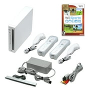 Restored Nintendo Wii Console White - 2 Retrofam Remotes - Wii Sports