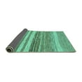 thumbnail image 2 of Ahgly Company Indoor Square Abstract Turquoise Blue Modern Area Rugs, 7' Square, 2 of 4