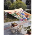 thumbnail image 3 of Sun Shade Sail 8'x10' Lavender Flower Rectangle Sun Shade Sails Canopy Waterproof Colorful Flower Plant Beige Outdoor Sunshades Sand UV Block Cover Shades Cloth for Patio Backyard Garden Deck Porch, 3 of 9