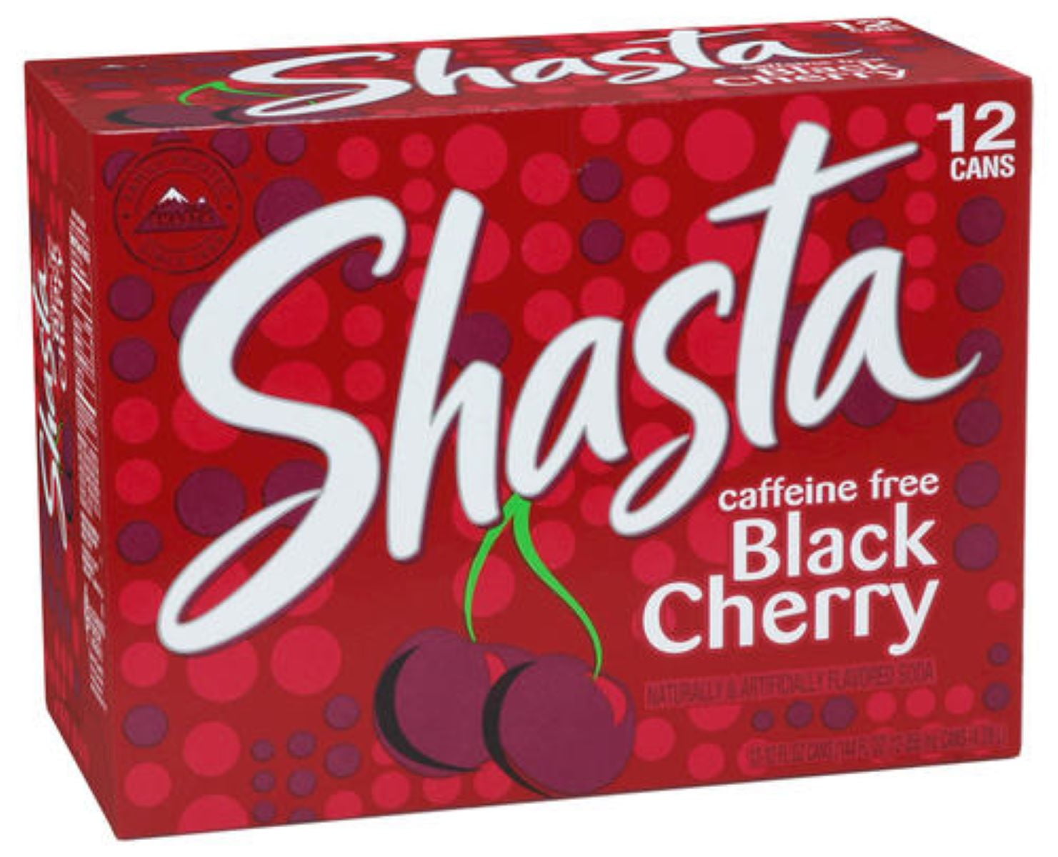 (2 pack) Shasta Black Cherry Soda Cans, 12-Oz, Quantity of 12