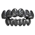thumbnail image 2 of Parrillas chapadas en oro de 18 quilates Rejilla bucal de cobre para , parrillas de de , de brillante, boca con barras de moldura para de Halloween - Negro, tal se describe Negro Magideal Parrillas chapadas en oro de 18 quilates, 2 of 6