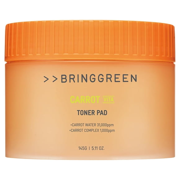 Almohadilla de tóner BRING GREEN Carrot con vitamina y retinol (60 unidades)