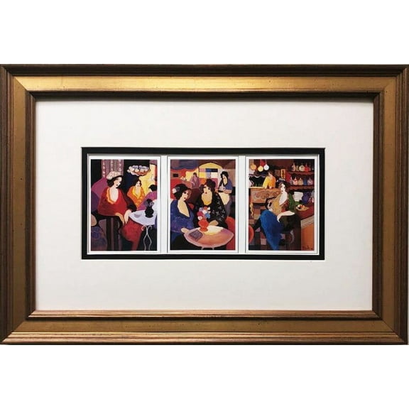 ITZCHAK TARKAY "Cafe Select" LITHOGRAPH Custom Framed Art Generic