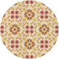 thumbnail image 1 of Ahgly Company Machine Washable Indoor Round Transitional Khaki Gold Area Rugs, 3' Round, 1 of 7