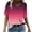 Hot Pink, variant on Fesfesfes Women Plus Size Tops Womens Summer Tops V Neck T Shirts Printed Tops Loose Casual Tshirts Women Graphic Tshirt M(US:6)