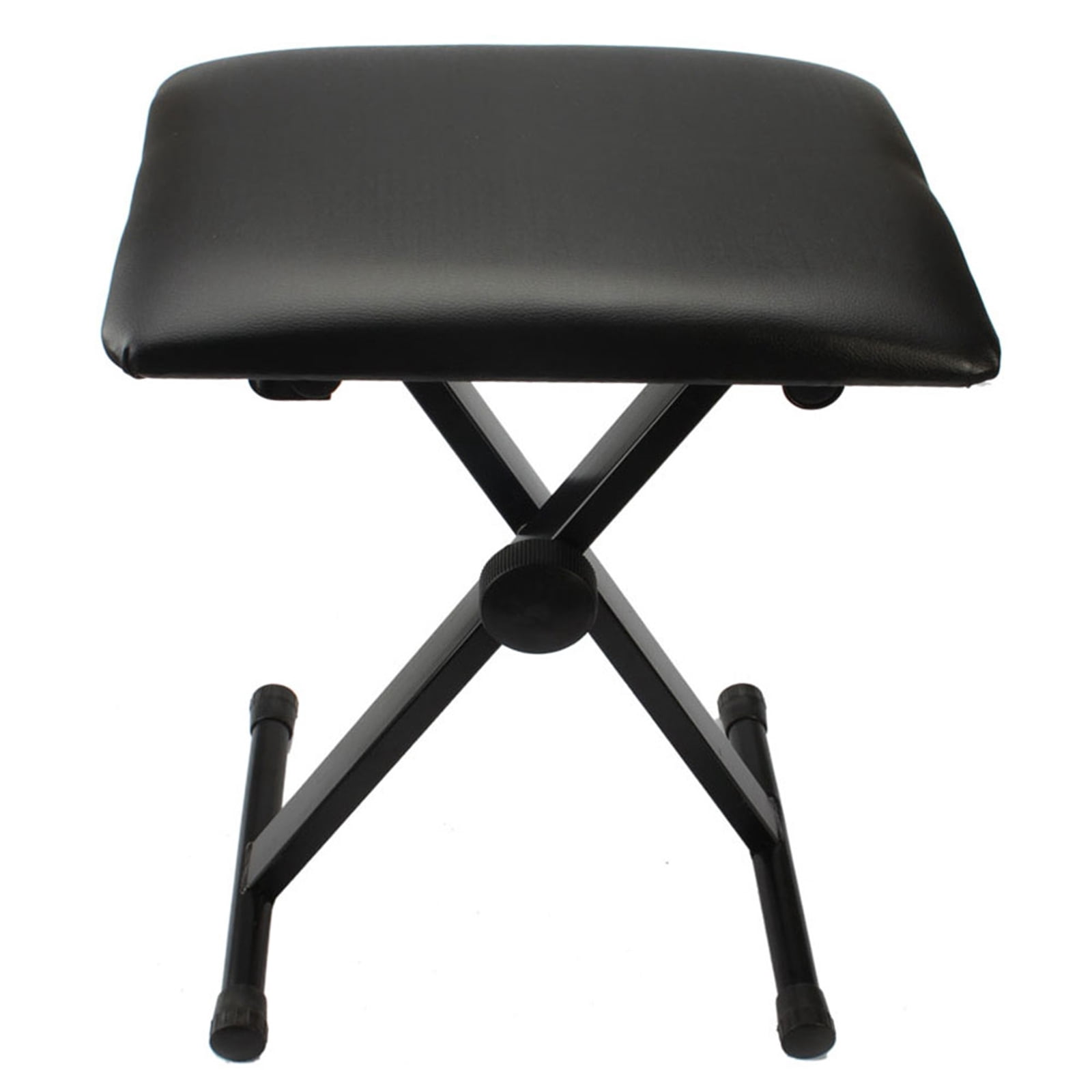 IVV Piano Bench X-Style Adjustable Height Keyboard Bench Padded Keyboard Stool Chair Seat for Electronic Digital Keyboards Pianos Black