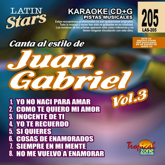 Karaoke Latin Stars 205 Juan Gabriel Vol. 3