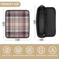 thumbnail image 6 of Hair Tools Storage with Heat Resistant Mat- Gray and White Checkered Pattern Printed Curling Iron Travel Bag/Flat Iron Case for Women, 6 of 8