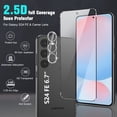 thumbnail image 7 of 2 Pack Screen Protector for Samsung Galaxy S24 FE 5G with 2 Pack Camera Lens Protector, Full Coverage Tempered Glass Film Anti-Fingerprint Case Friendly, 7 of 7