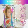 thumbnail image 3 of Jetcloudlive 10 Pieces Kids Silverware Set, Stainless Steel Toddler Utensils, Rainbow Kids Cutlery Set, Kids Forks and Spoons Includes 5 Forks, 5 Spoons, 3 of 8