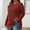 Brick Red, variant on Women's Casual Loose Crew Neck Top With High Low Arc Hem Top Extender plus Size Camera Top plus Size Blouses for Women 4x plus Outfit for Work 3x Womens Workout Clothes plus Size Swim Shirt Womens