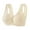 Beige, variant on Fouhkni Front Closure Bras for Women Plus Size Wirefree Full Coverage Seniors Comfort Easy Close Bras