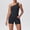 #269-Black, variant on Haivin Women's One-Shoulder Tank Top and Shorts Set, for Fitness Yoga Running Sports, Casual Outdoor Athletic Wear