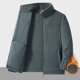 thumbnail image 1 of pstuiky camisas de manga larga para hombre, Blusa/camisa informal y moderna de color liso con cuello alto y cremallera para hombre Tops casuales para hombres l, 1 of 4