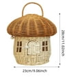 thumbnail image 6 of XINGXIANG Mushroom Basket with Lid,Easter Basket for Kids, Mushroom Storage Basket,Handmade Rattan Basket,Portable Picnic Basket,Woven Shelf Organizer for Doll House,Home Decoration(Square), 6 of 6