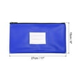 thumbnail image 2 of Uxcell 11x6" Money Bank Deposit Bag with Zipper, Leatherette Cash Coin Check Pouch with Clear Window, Blue, 2 of 6