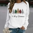 thumbnail image 2 of VBARHMQRT Chandail d'Allaitement pour Femmes Mode Décontractée Col Rond avec Manche Chandail à Capuchon de Noël à Imprimé Partiel, 2 of 4
