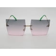 thumbnail image 6 of Multi Colored Big Rectangle Unisex Luxury Sunglasses Vintage Punk Oversized, 6 of 6