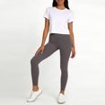 thumbnail image 6 of HTQWLP Women's High Waisted Leggings, Tummy Control Compression Fitness Yoga Pants, Soft Stretchy No Front Seam Leggings - Dark Gray XXL, 6 of 6