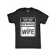 thumbnail image 1 of [Camiseta de Esposa Divertida] Camiseta de algodón para hombre con el mensaje "Cuidado con tu Esposa" - Ropa casual y para exteriores, regalo perfecto para papá o esposo, camiseta deportiva de ocio, 1 of 9