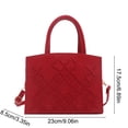 thumbnail image 4 of Handbag,Large Capacity Patent Leather Glossy Scarf Decor Bag with Multiple Compartments,Casual Handheld Shoulder Crossbody Bag for Women Daily Outdoor Use,Durable PU Bag(Red), 4 of 7