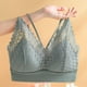 thumbnail image 3 of Gibobby Brasier deportivo para mujer Mujeres Sexy Full Lace Flower Ropa interior sin Sin espalda Cintura Abrigo Sujetador Busto envuelto(Verde,Talla única), 3 of 4