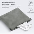 thumbnail image 4 of Moyic Bolsa organizadora de monedas portátil multifuncional, bolsa de transporte para teléfono, monedero organizador, cartera, accesorios Cables de audio/vídeo gris claro L, 4 of 6