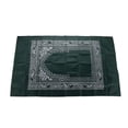 thumbnail image 3 of GUOOL 2xMuslim Prayer Rug Polyester Portable Braided Mats Simply Print Dark Green, 3 of 5