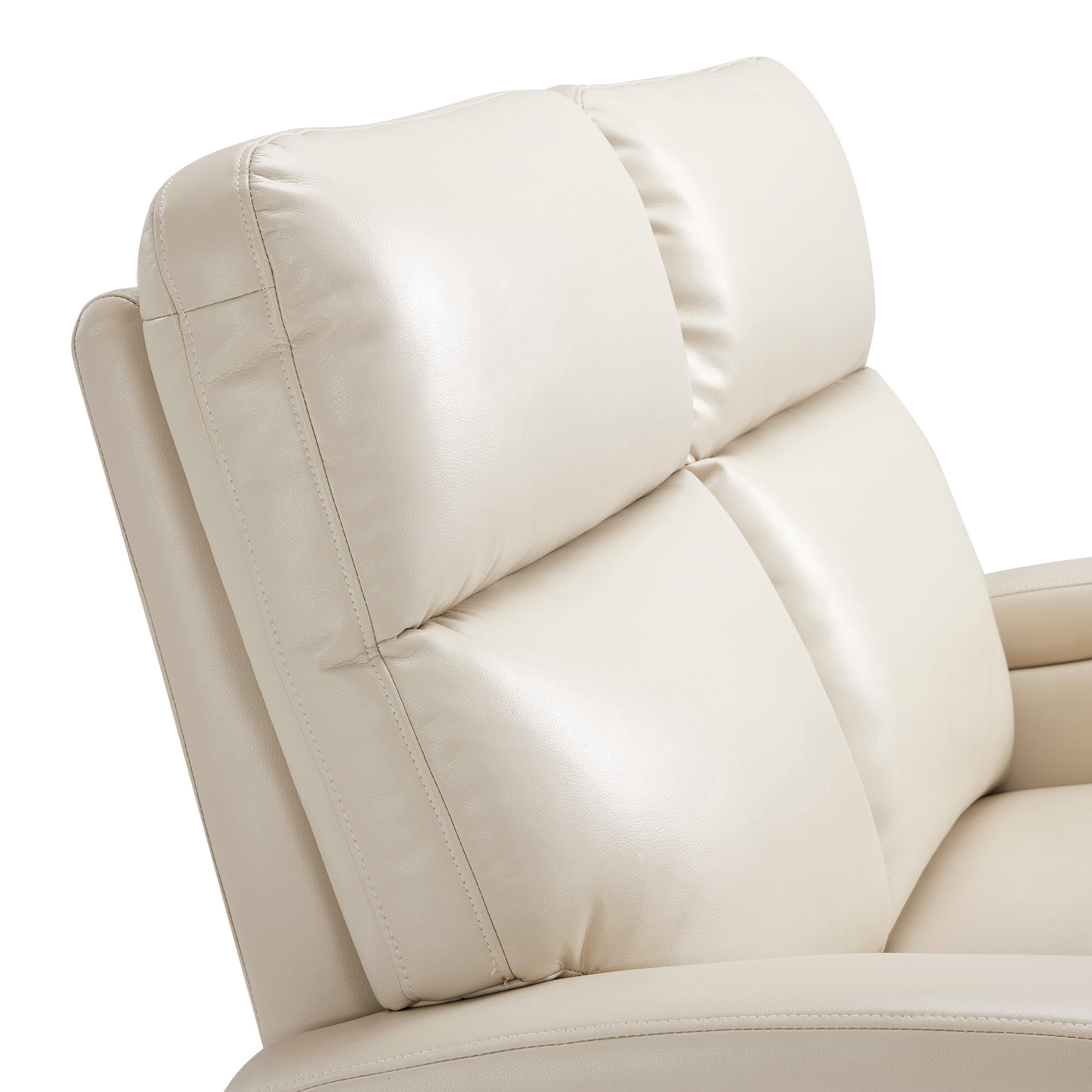 MCombo 56" Zero Wall Hugger Power Recliner Loveseat Sofa for Small Space, Living Room, RV, Beige
