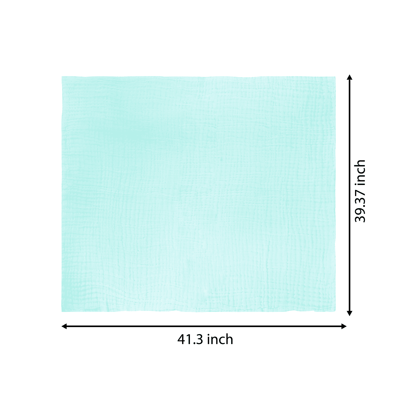 Piu Dino Baby Muslin Bath Towel (Kit w/ 2 units) 41,3'' x 39,37'' Green/White