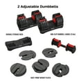 thumbnail image 6 of FitRx SmartRack and SmartBells Set, Dumbbell Weight Rack Stand with Two Quick-Select 5- 52.5lbs Adjustable Dumbbells, 6 of 21