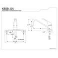 thumbnail image 2 of Kingston Brass Kb561 Single Loop Handle Kitchen Faucet With Out Sprayer - Polished Chrome Finish, 2 of 2