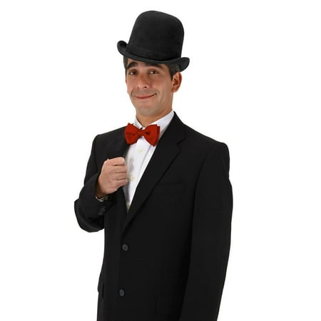 Derby Black Tall Bowler Adult Costume Hat