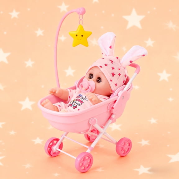 Clearance! 2Pcs Reborn Baby Doll Clothes Set for 12 Inch Baby Dolls, Blue Romper & Bunny Ear Hat, Baby Doll Accessories, Realistic Baby Dolls Dress Up Christmas Gift for Girls Age 3