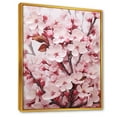 thumbnail image 2 of Designart "Harmonious Blossoms In Burgundy I" Tree Cherry Blossom Floater Framed Canvas Wall Art, 2 of 5