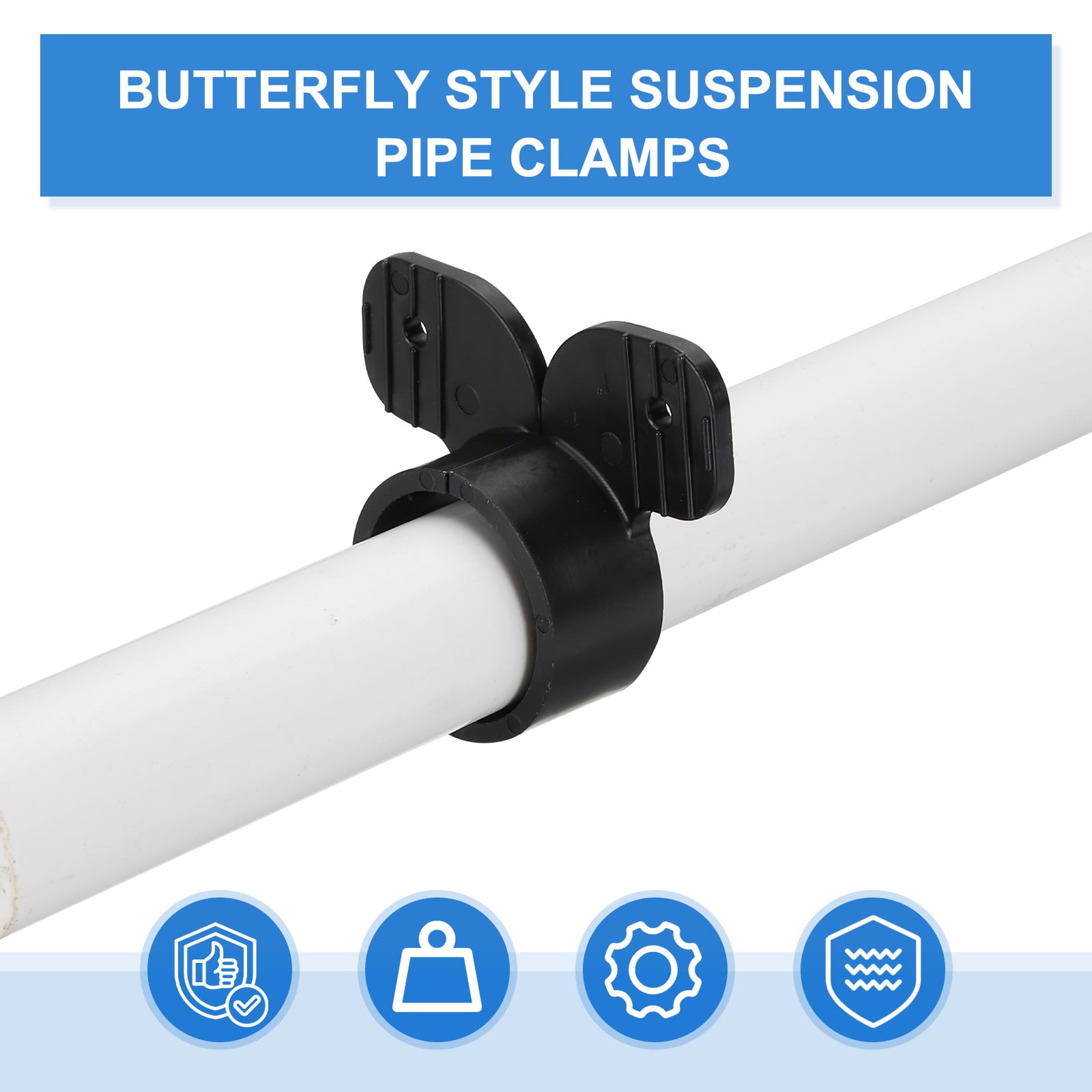 Uxcell Suspension Pipe Clamps Butterfly Style Tubing Supports for Pex Pipe 2 Inch